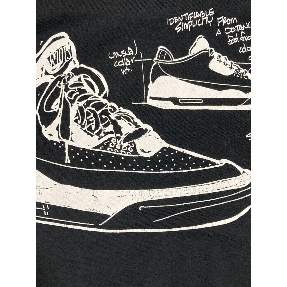 Nike Air Jordan Shirt Adult Large Jordan Retro 3 Tinker Shoes Blueprint See Size